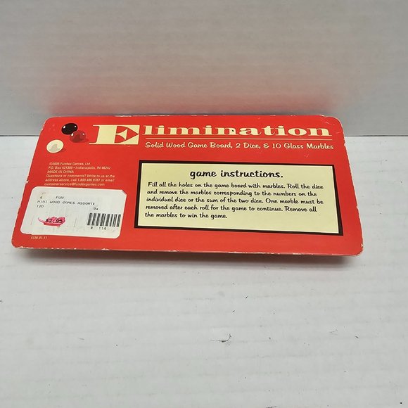 New 2005 Fundex Games Small Elimination Wood Marbles Dice Ages 5+ - Picture 11 of 11